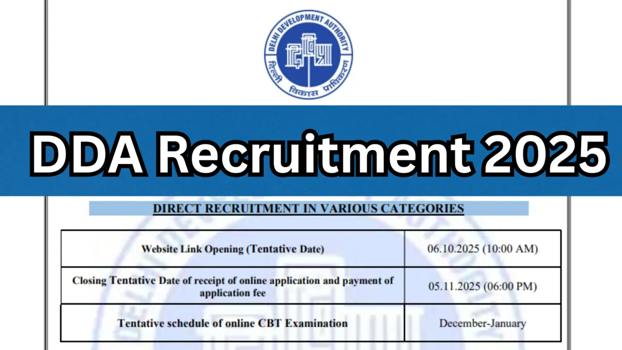 DDA Group A, B, C Exam Date 2025